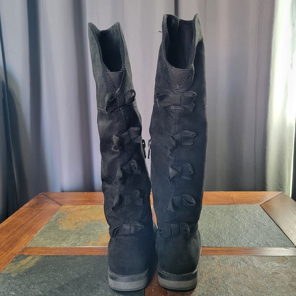 Cat & Jack Girls size 13 Knee High Boots with Bow Details - Picture 5 of 6